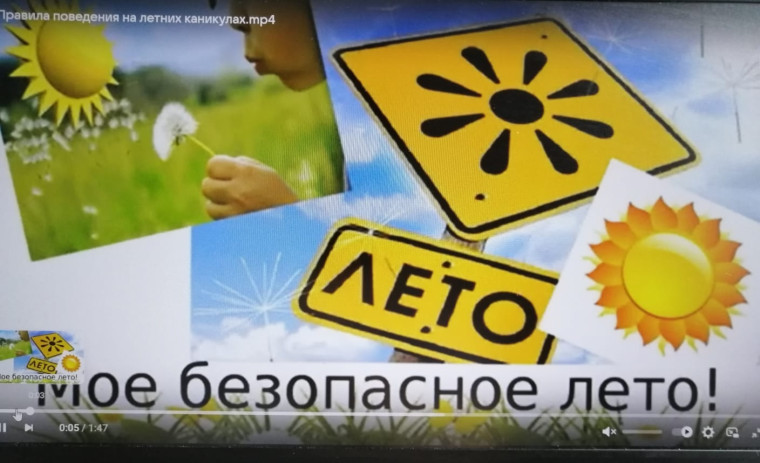 Уроки безопасности "Моё безопасное лето".